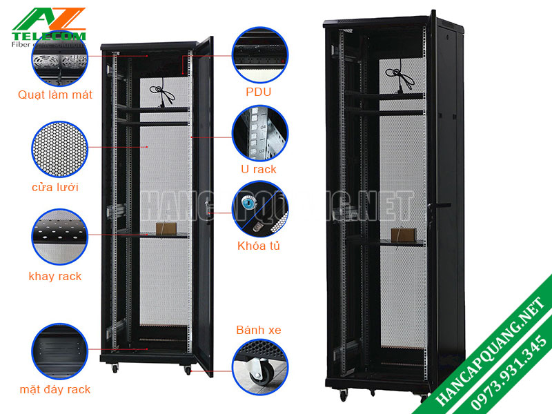 Thiết kế tủ rack từ 15U - 42U AZRACK