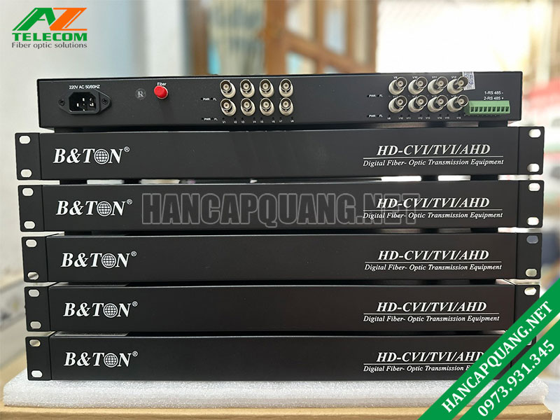 Converter Video Quang BTON BT-HD16V1DF-T/R 1080P có cổng Data điều khiển camera PTZ