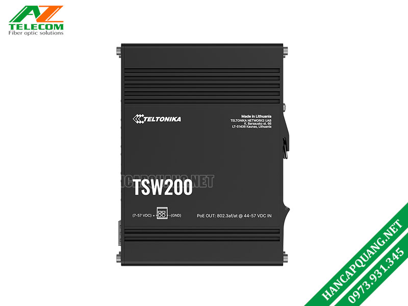 Switch công nghiệp PoE+ Teltonika TSW200 | 8 Port Gigabit
